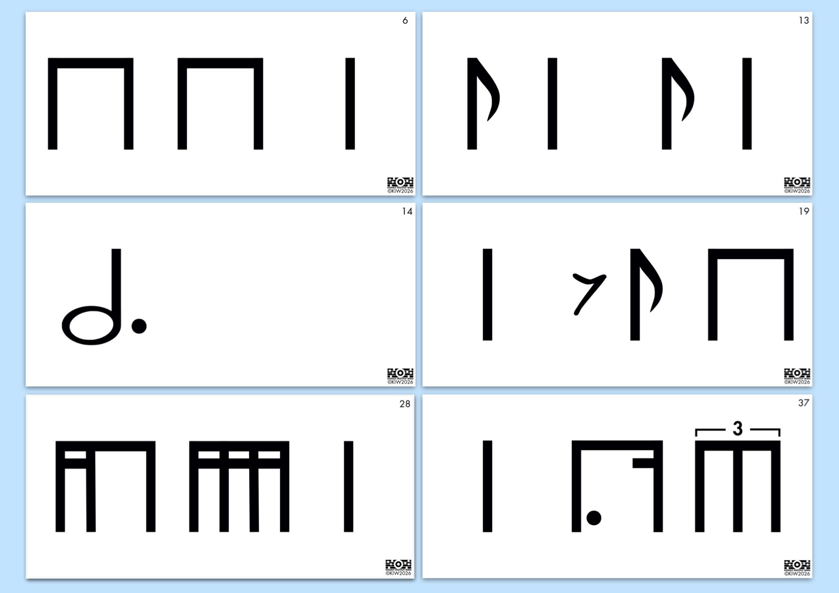 KIW Rhythmus Flashcards 3/4 Takt